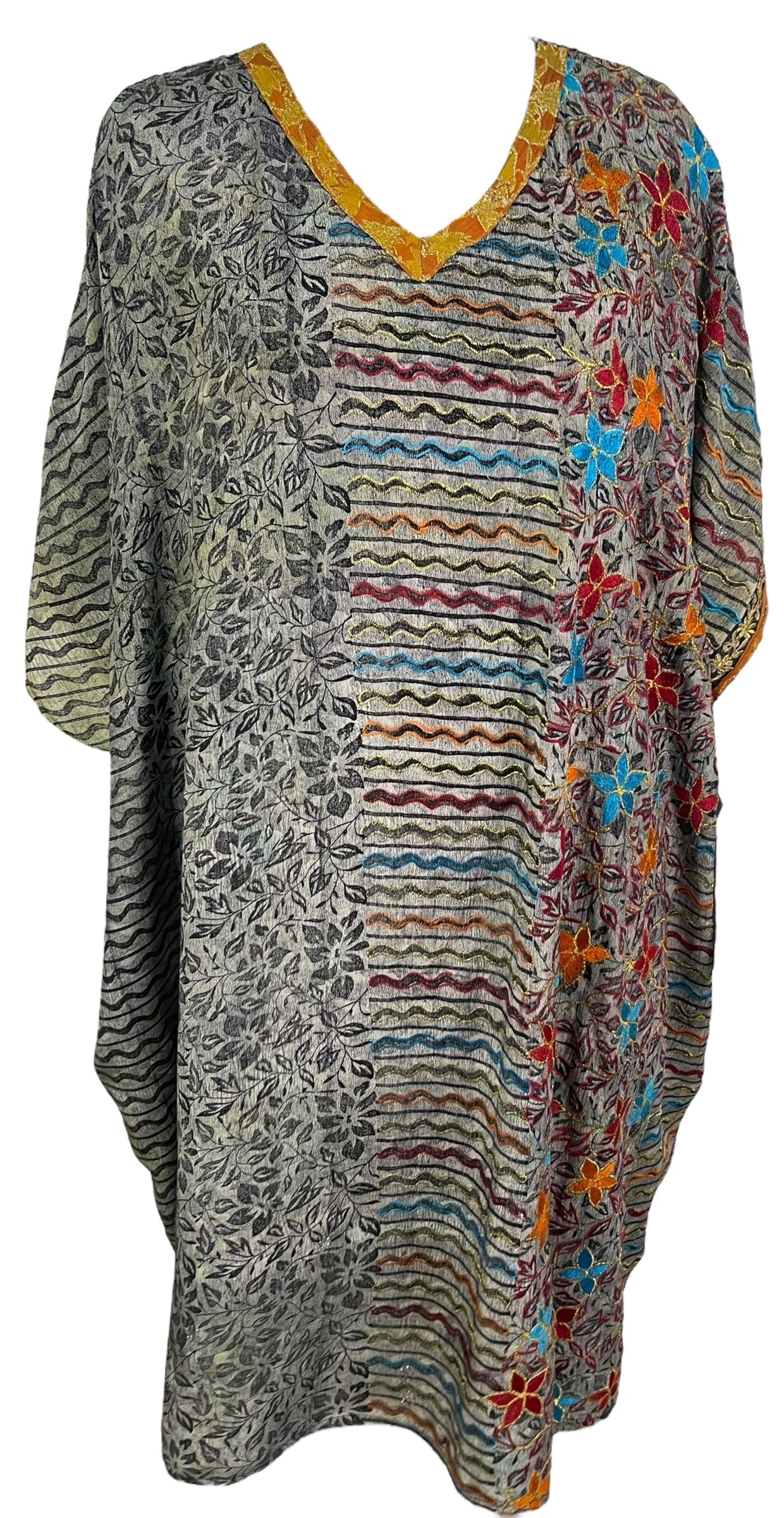 PRC6713 Avatar Pure Silk Midi Length Kaftan - Velora