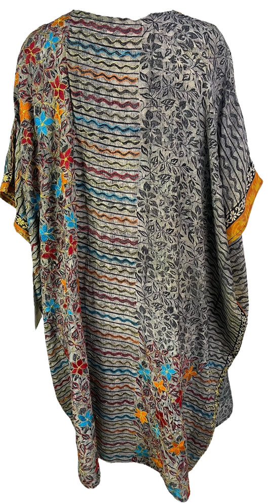 PRC6713 Avatar Pure Silk Midi Length Kaftan - Velora