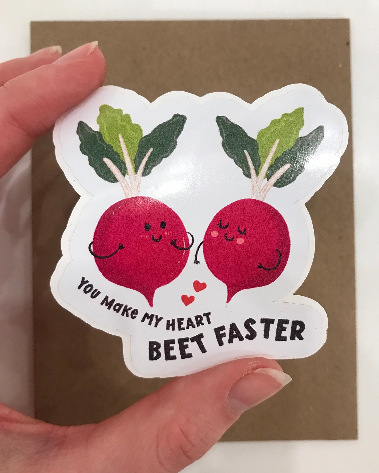 You Make My Heart Beet Faster Sticker - Velora Luxury Fashion