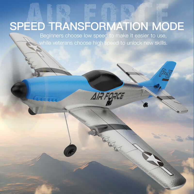 Z63 AIR FORCE 3CH RC Airplane with Gyro, Dual Motors & 2 Batteries for Beginners - Velora Luxury Fashion