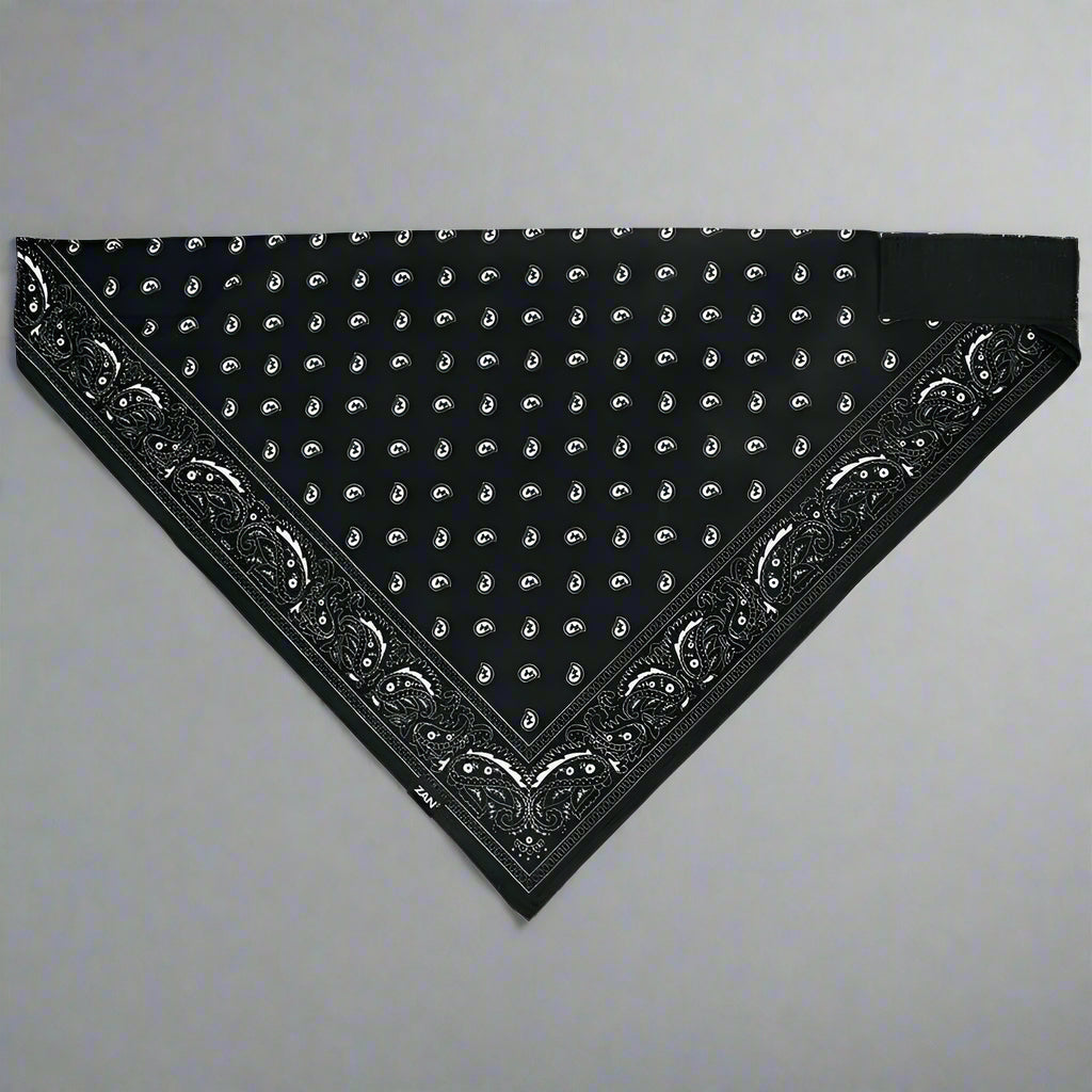 ZANheadgear 3 In 1 Classic B&W Paisley Bandana - Velora Luxury Fashion