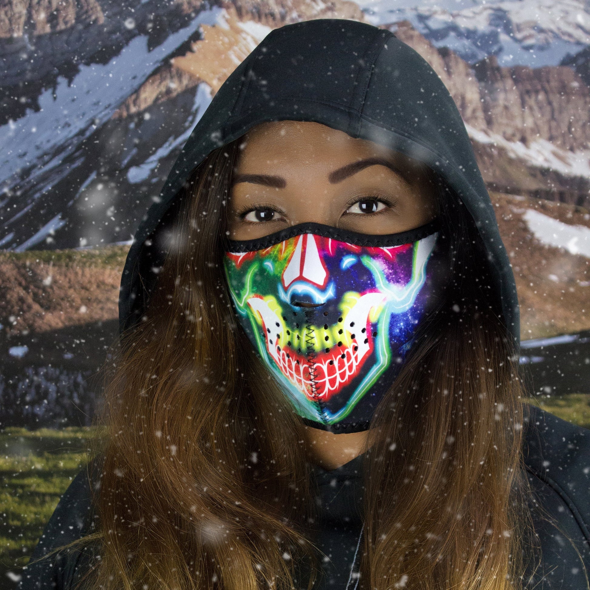 ZANheadgear Multi-Color Skull Neoprene Half Mask - Velora Luxury Fashion
