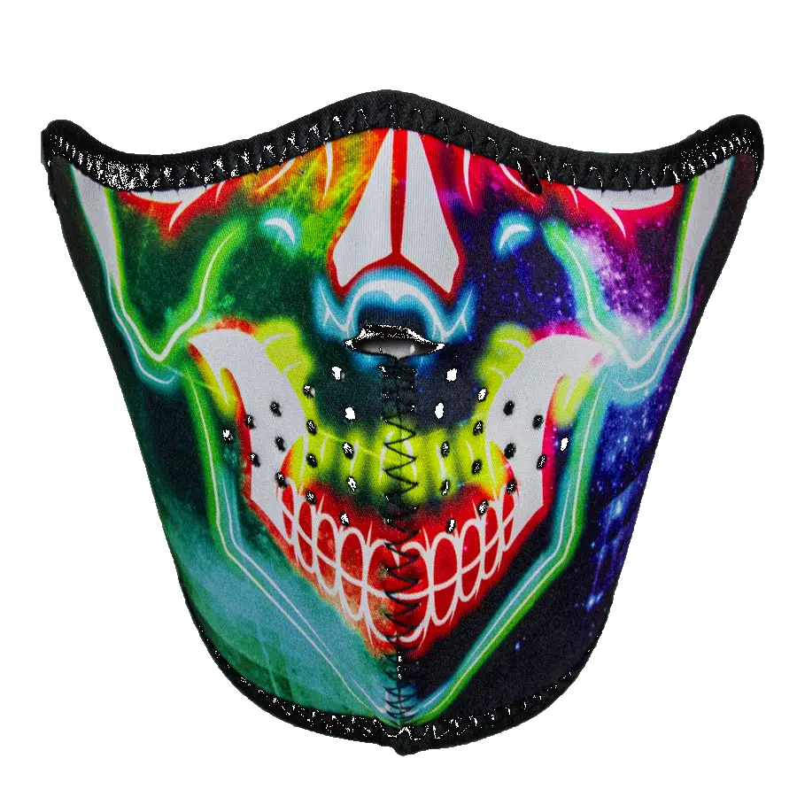 ZANheadgear Multi-Color Skull Neoprene Half Mask - Velora Luxury Fashion