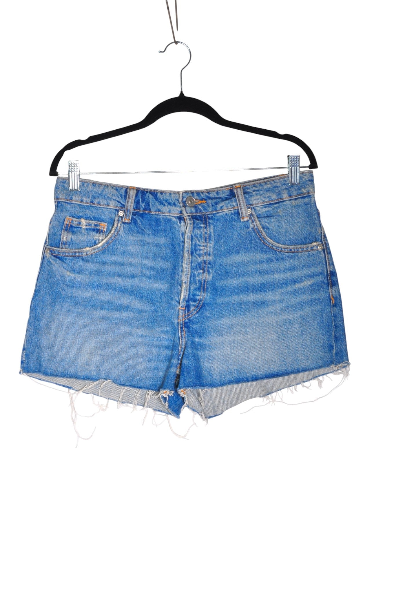 ZARA Women Denim Shorts Regular fit in Blue - 4 - Velora Luxury Fashion