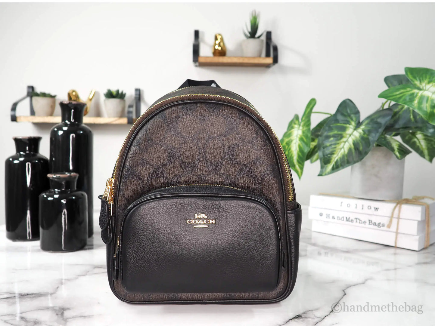 Coach Mini Court Signature Canvas Backpack
