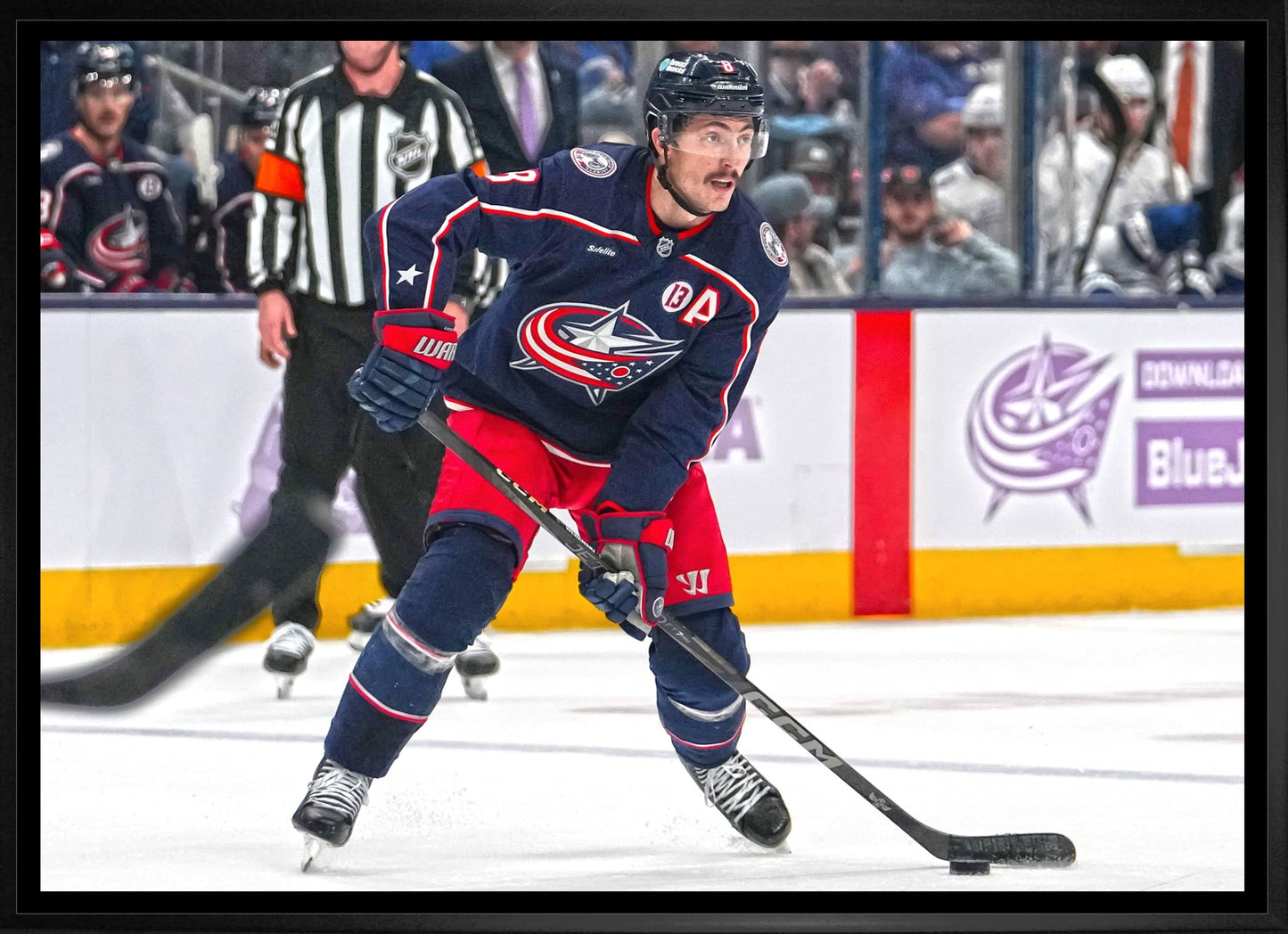 Zach Werenski 20x29 Framed Canvas Columbus Blue Jackets - Velora Luxury Fashion