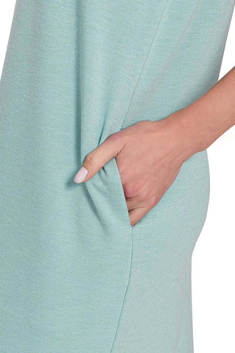 Zenana French Terry Sleeveless Round Neck Midi Dress - Velora Luxury Fashion