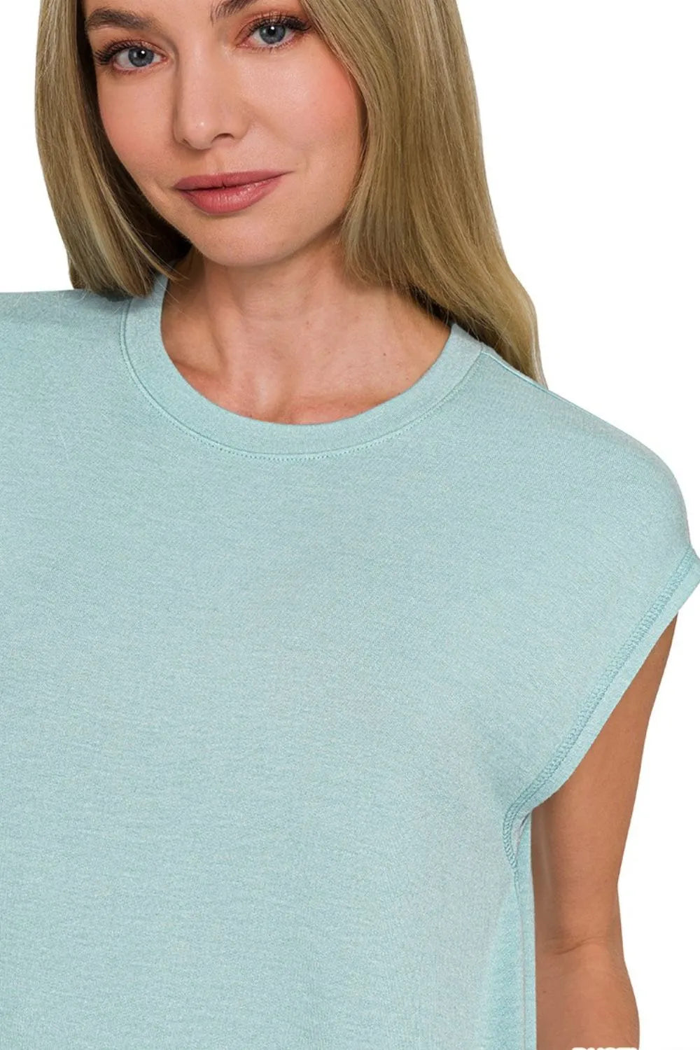 Zenana French Terry Sleeveless Round Neck Midi Dress - Velora Luxury Fashion