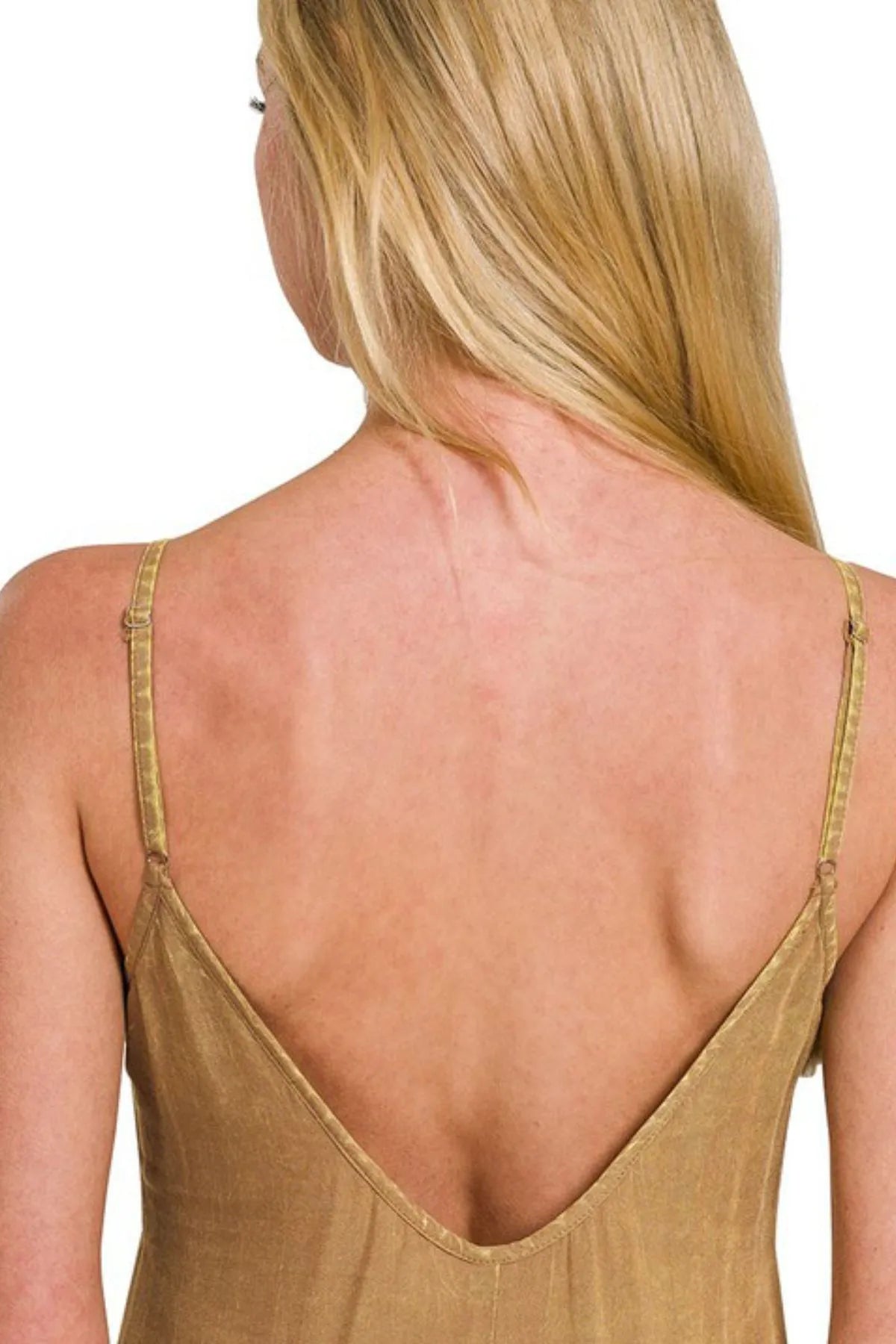 Zenana Mineral Washed Rayon Challis Cami Dress - Velora Luxury Fashion