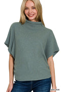 Zenana Mock Neck Top and Pants Sweater Set - Velora Luxury Fashion