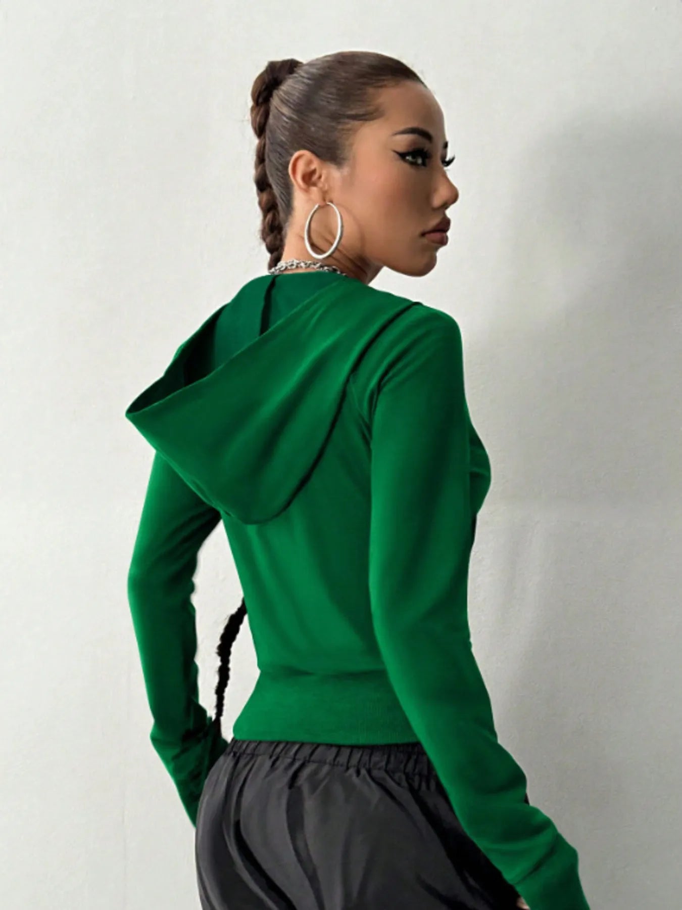 Zip-Up Long Sleeve Hoodie - Velora Luxury Fashion