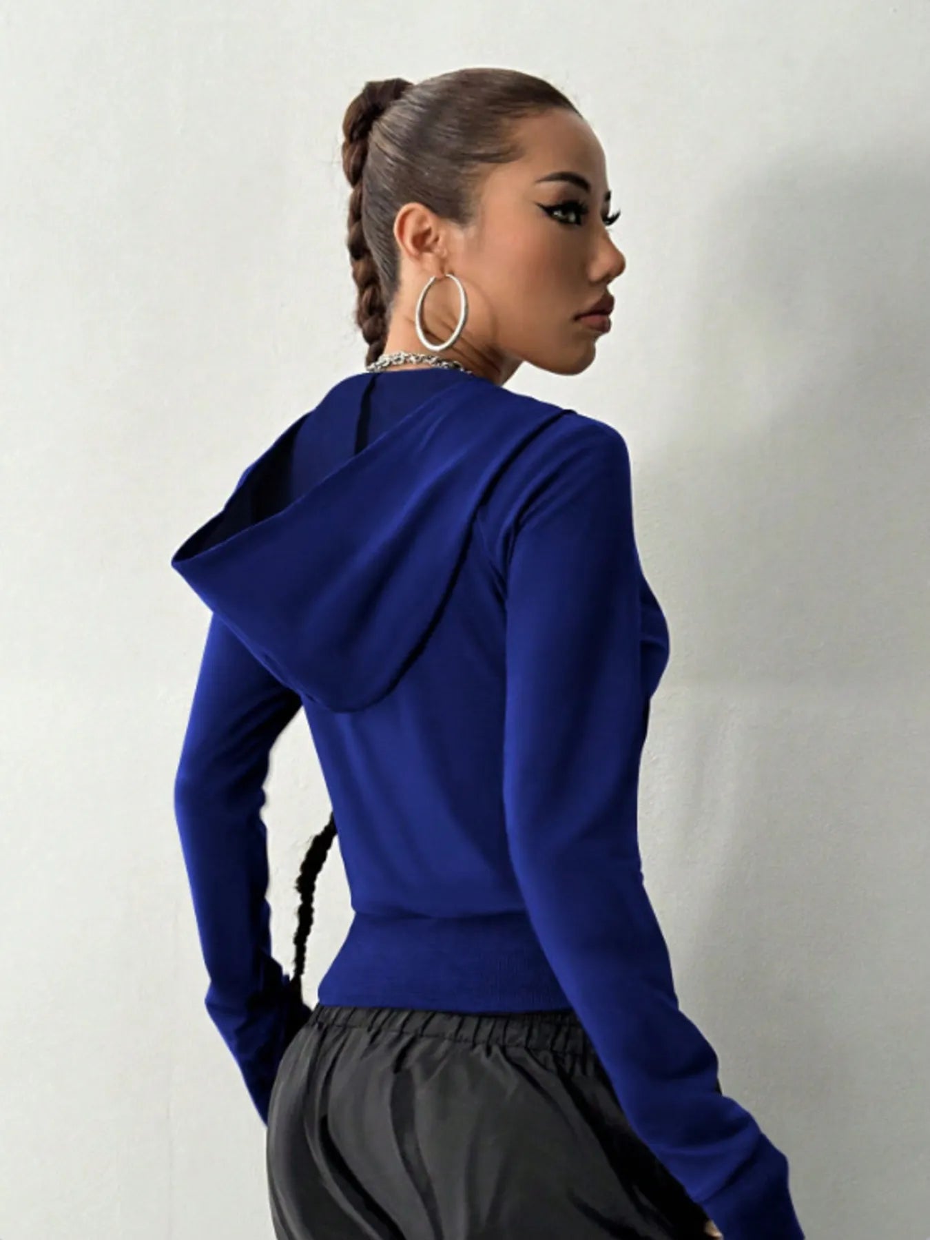 Zip-Up Long Sleeve Hoodie - Velora Luxury Fashion