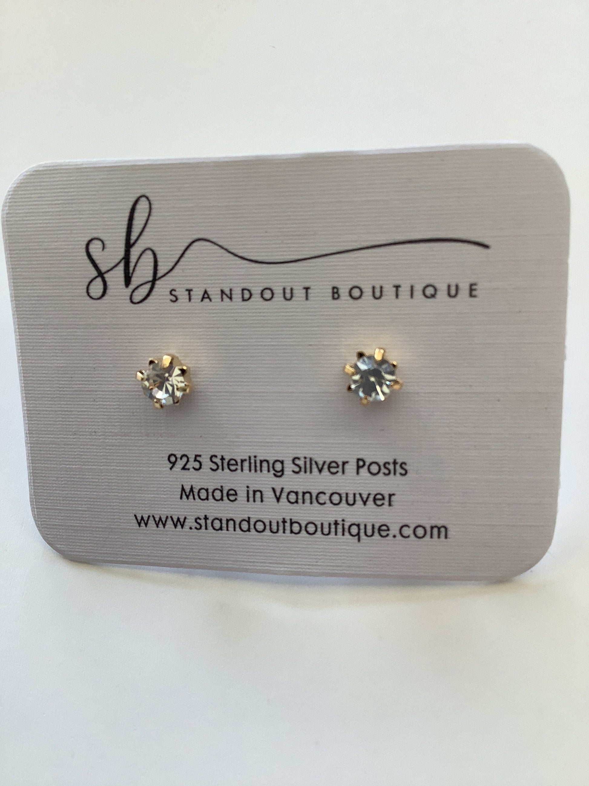 Zirconia Stud Earrings -Standout Boutique ( Vancouver, BC) - Velora Luxury Fashion