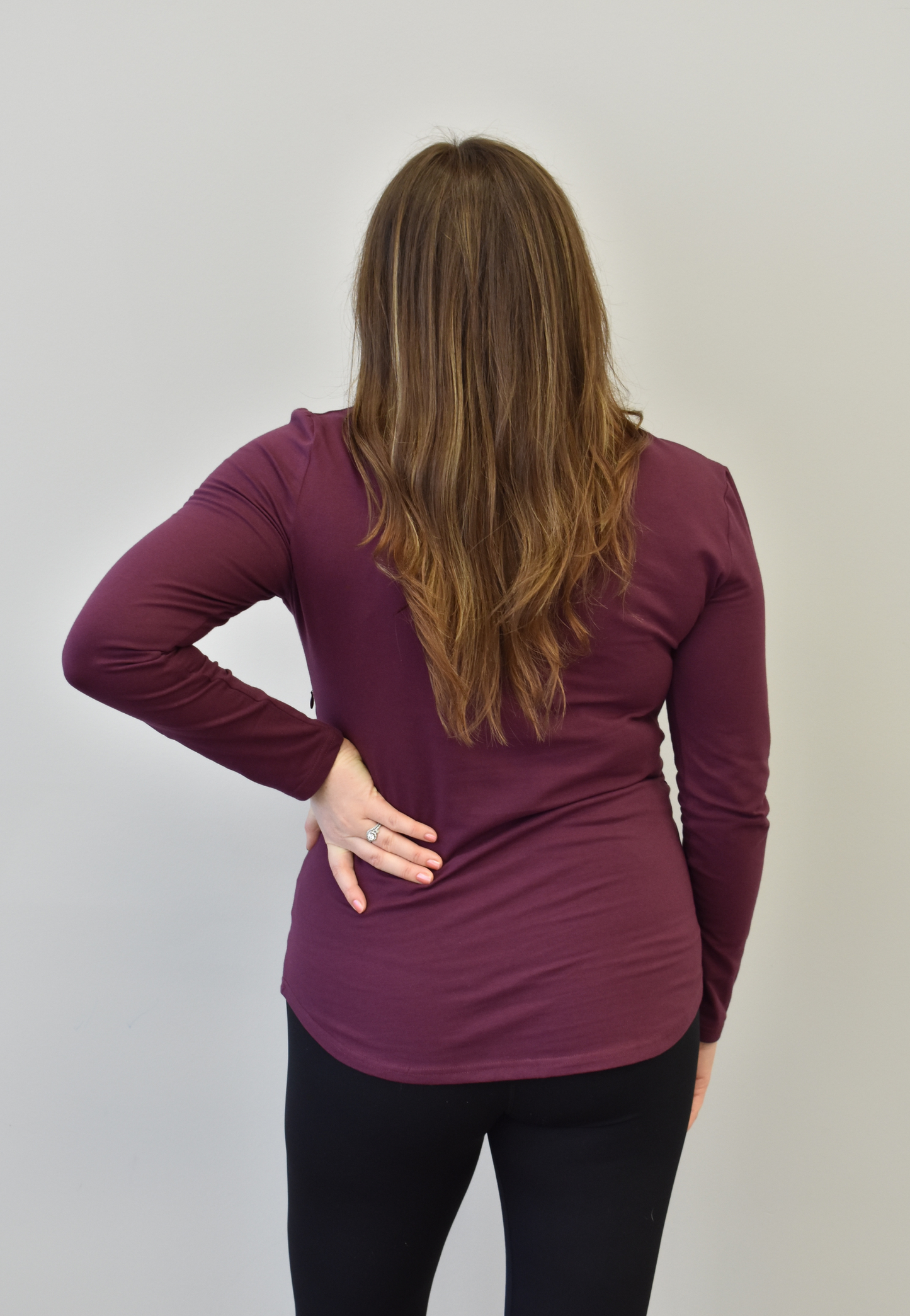 Zoe Zipper Long Sleeve Nursing Top - Velora Luxury Fashion