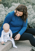 Zoe Zipper Long Sleeve Nursing Top - Velora Luxury Fashion