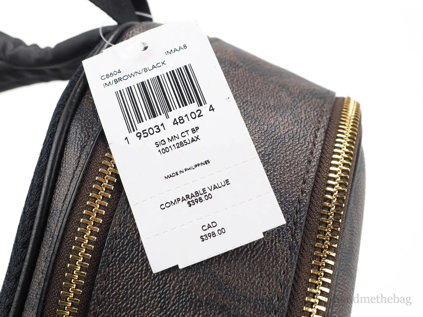 Coach Mini Court Signature Canvas Backpack
