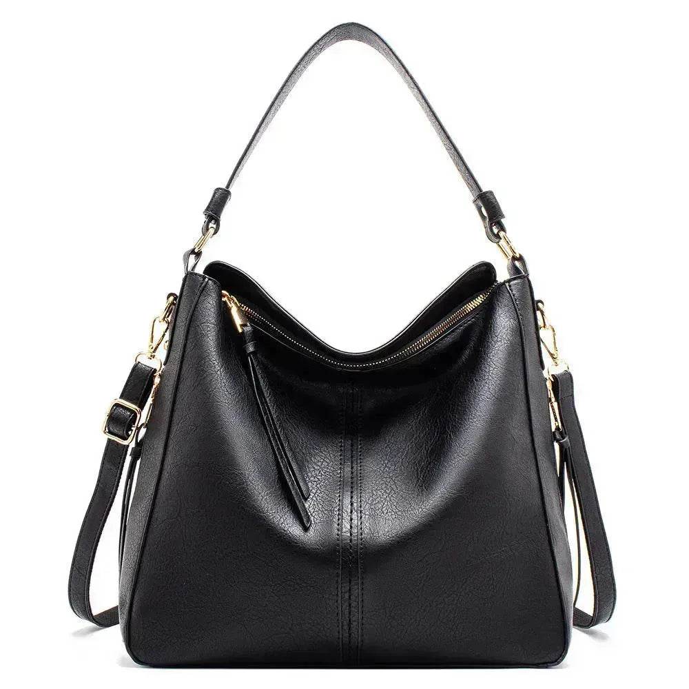 Women High Capacity PU Leather Handbags Fashion Commuting Crossbody Shoulder Hand Bag Shopping Totes - Velora