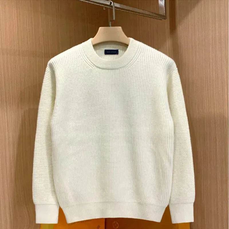 Autumn Fashion Knitted Woolen Thick Round Neck Pullover Sweater for men - Velora
