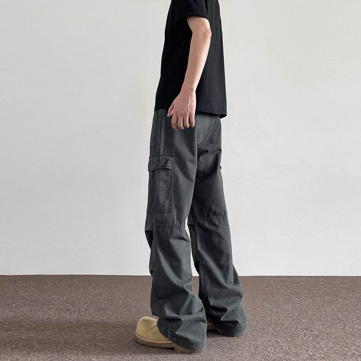 American Retro Washed Distressed Baggy Cargo pant trouser Men - Velora