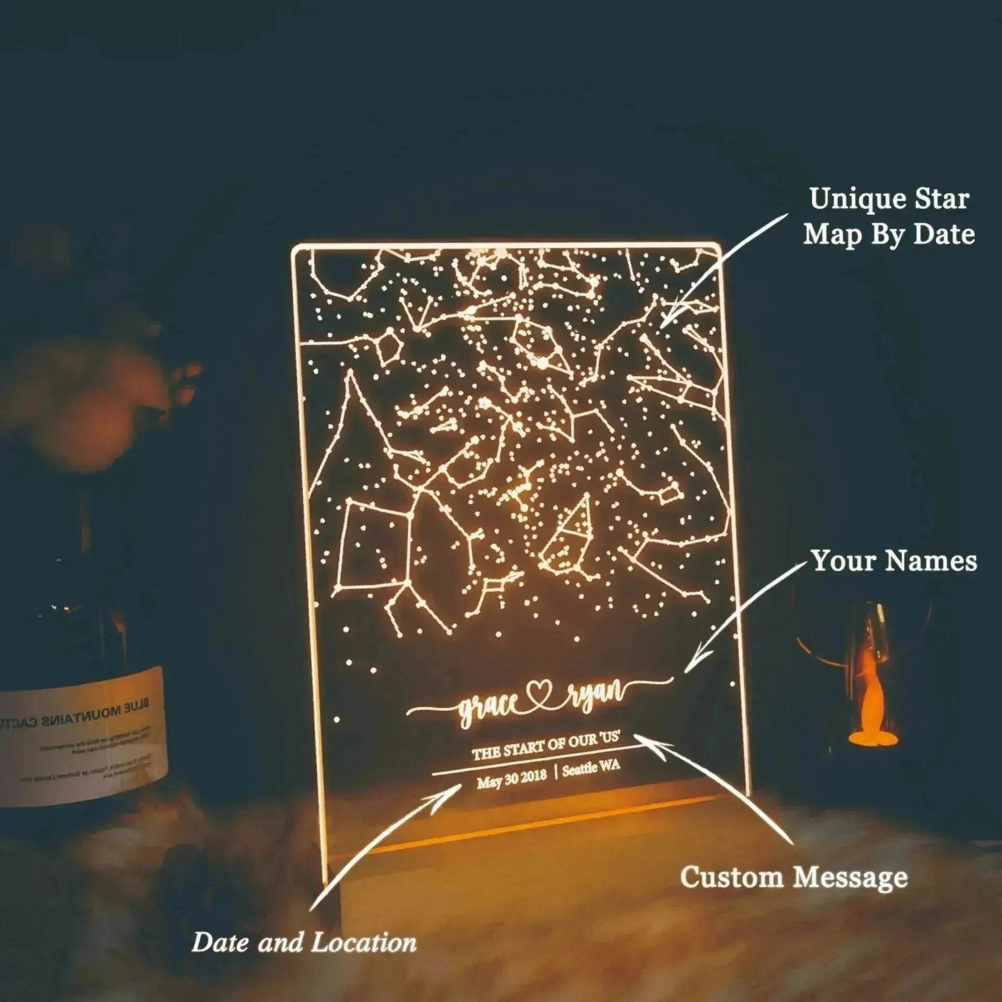Premium Personalized Night Light Gift For Birthday - Velora
