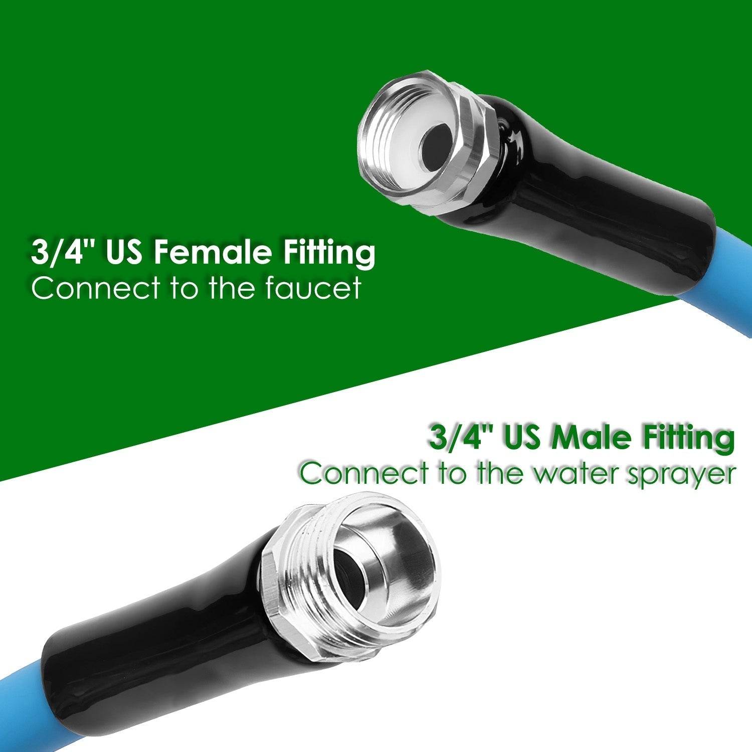 Non-Expanding Flexible Garden Hose Heavy Duty PVC Water Hose - Velora