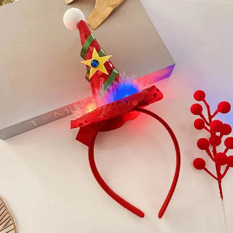 Christmas With Light Headband Snowflake Women's - Velora