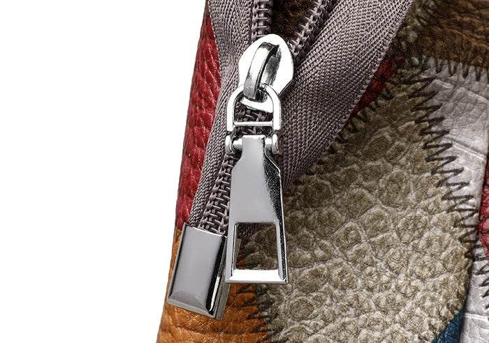 Retro Geometric Pattern Color-matching Shoulder Bag Fashion Large Capacity Stitching Handbag For Women Totes - Velora