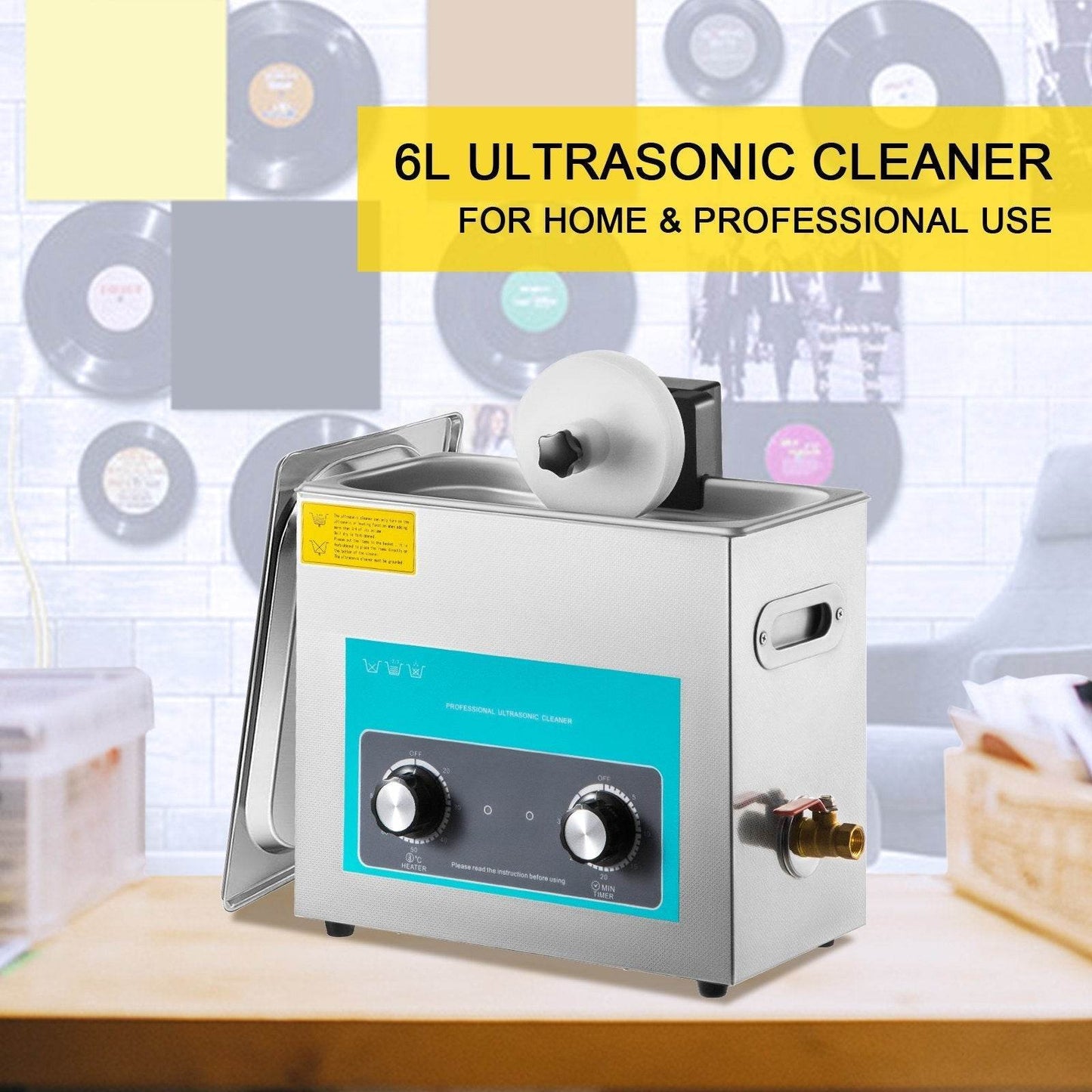 Ultrasonic Vinyl Record Cleaner for Home and Professional Use - Velora