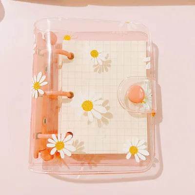 Kawaii Mini 3 Hole Daisy Notebook Planner Organizer Binder - Velora