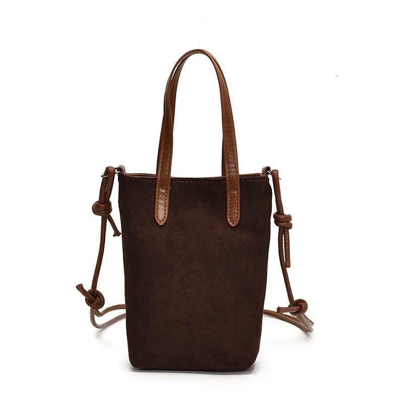 Women's Crossbody Bag Autumn And Winter Retro Leopard Print Shoulder Bag Anime New Versatile Suede Phone Bag - Velora