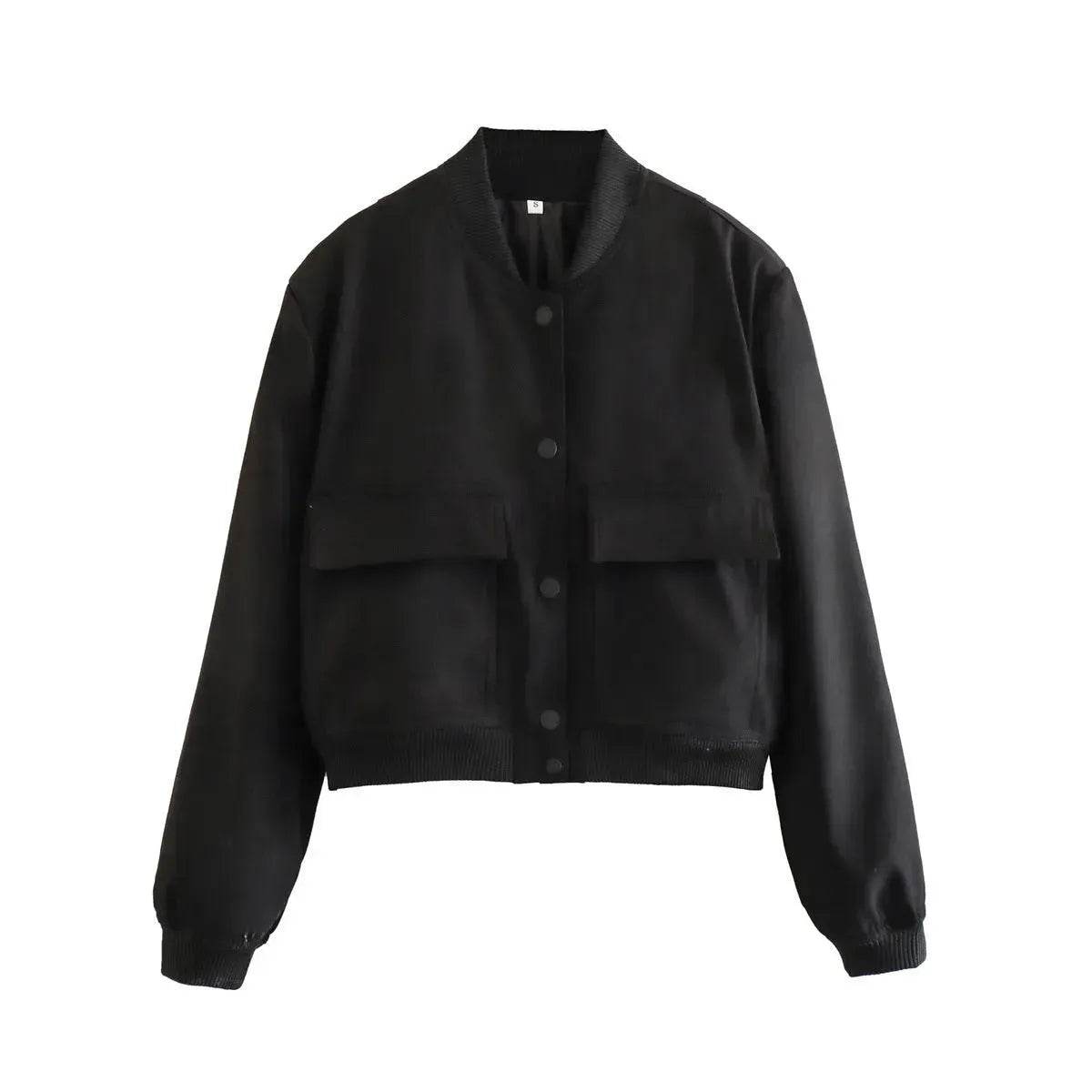 Fall Single Breasted Cashmere Cropped Jacket for women - Velora