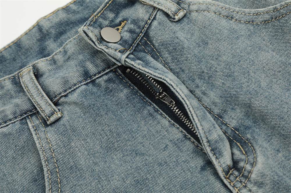 Hand Painted Graffiti Printing Denim Shorts Men Jeans - Velora