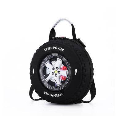 Kid's Small Schoolbag Personalized Creative 3D Cartoon Tire Kindergarten Backpack - Velora
