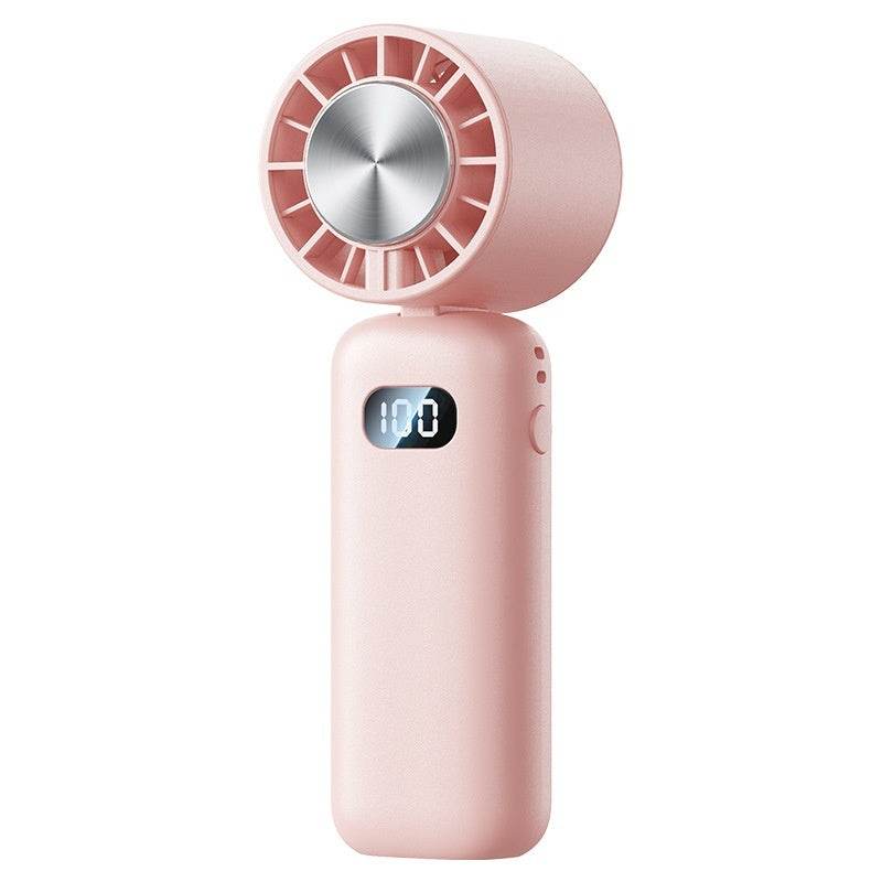 Mini Folding Digital Display Mute Refrigeration Handheld Fan - Velora