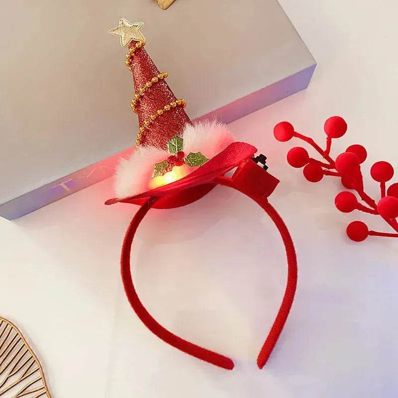 Christmas With Light Headband Snowflake Women's - Velora