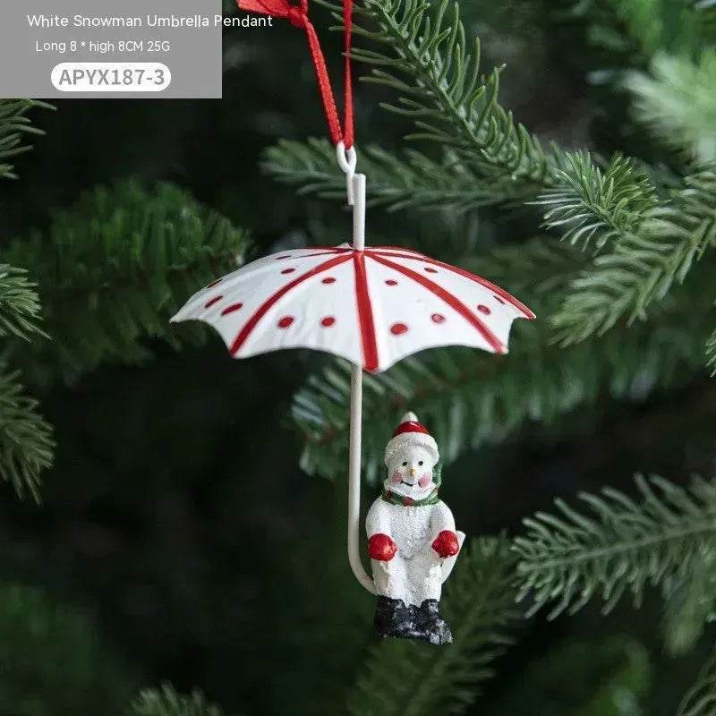 Nordic Iron Christmas Hot Air Balloon Parachute Pendant Creative Decorations Tree Charms Hangings - Velora