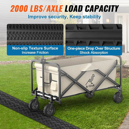 39 In Speed Bump 2000 Lbs Cable Hose Protector Ramp Drop Over Cord Cover - Velora