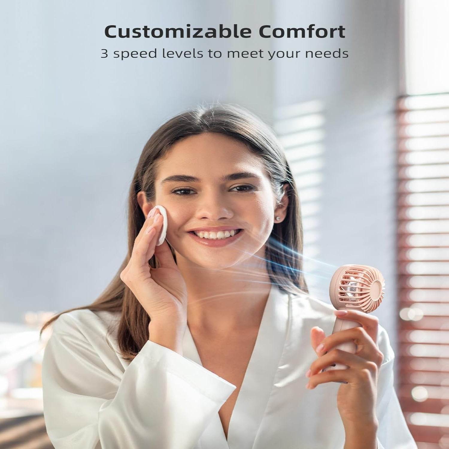 Mini Handheld Fan Cooling Fans For Home Office Travel Outdoor And Camping A Battery Operated Small Fan - Velora
