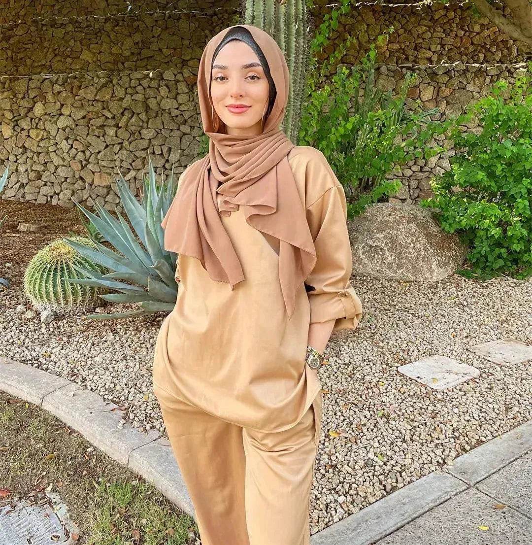 Arab2 piece set Middle East Dubai Two Pant Suit ArabCo ord 2 piece set - Velora