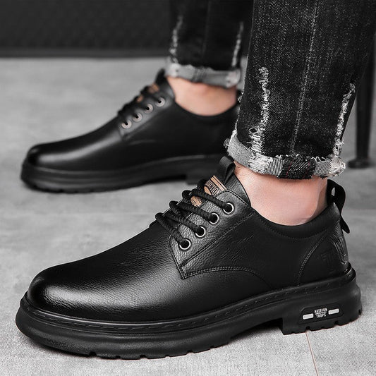 Retro Outdoor Men's Shoes Big Toe Casual Leather Shoes - Velora