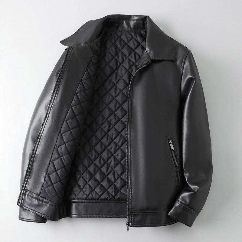 Leather Lapel Light Business Men's Jacket - Velora