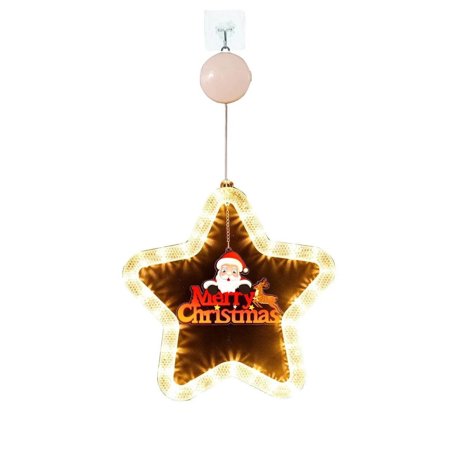 Christmas Pendant Decoration Christmas Atmosphere Led Lights Led Christmas Star Light Decoration For Window Door For Holiday - Velora