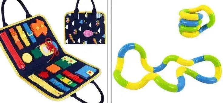 New Busy Book Children's Busy Board Dressing And Buttoning Learning Baby Early Education Preschool Sensory Learning Toy - Velora