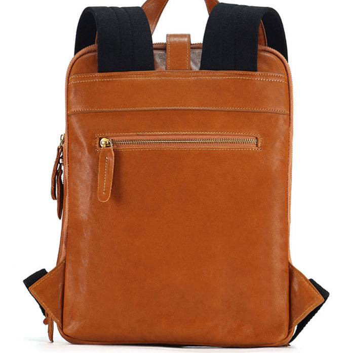 Multi-laminated Retro Genuine Leather Backpack - Velora