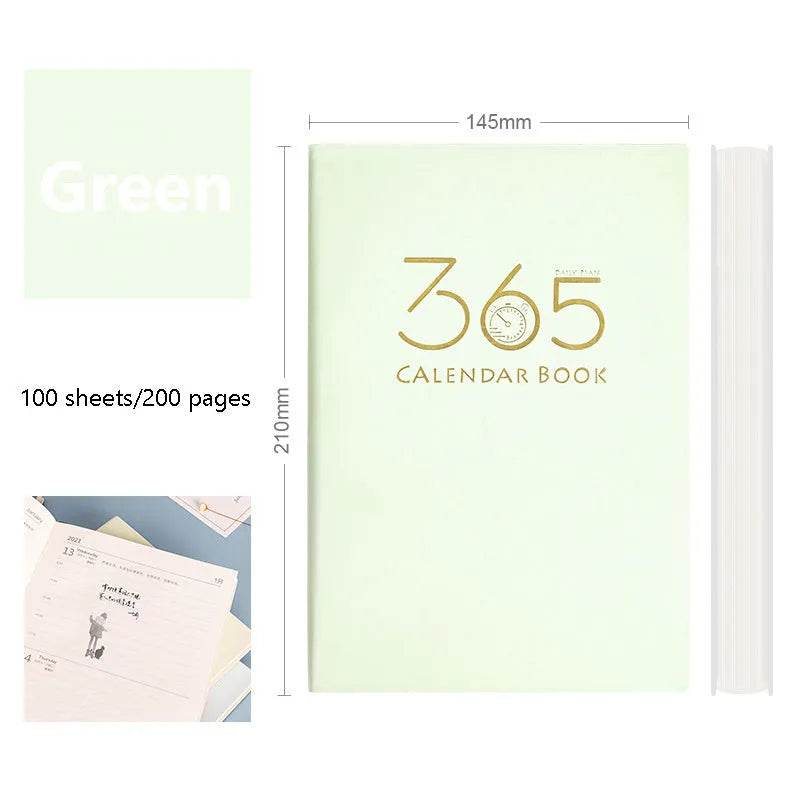 365-day Daily Planner Self-discipline And Clock-in Student Journal Notebook - Velora