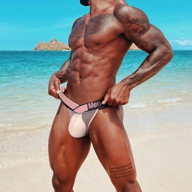 Men's Thin Ice Silk Transparent High Fork Briefs - Velora