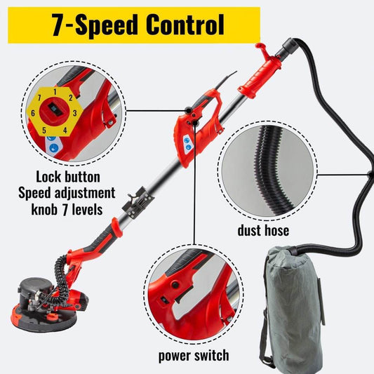 Automatic Drywall Electric Sander 7-speed Control Sheetrock Sander - Velora