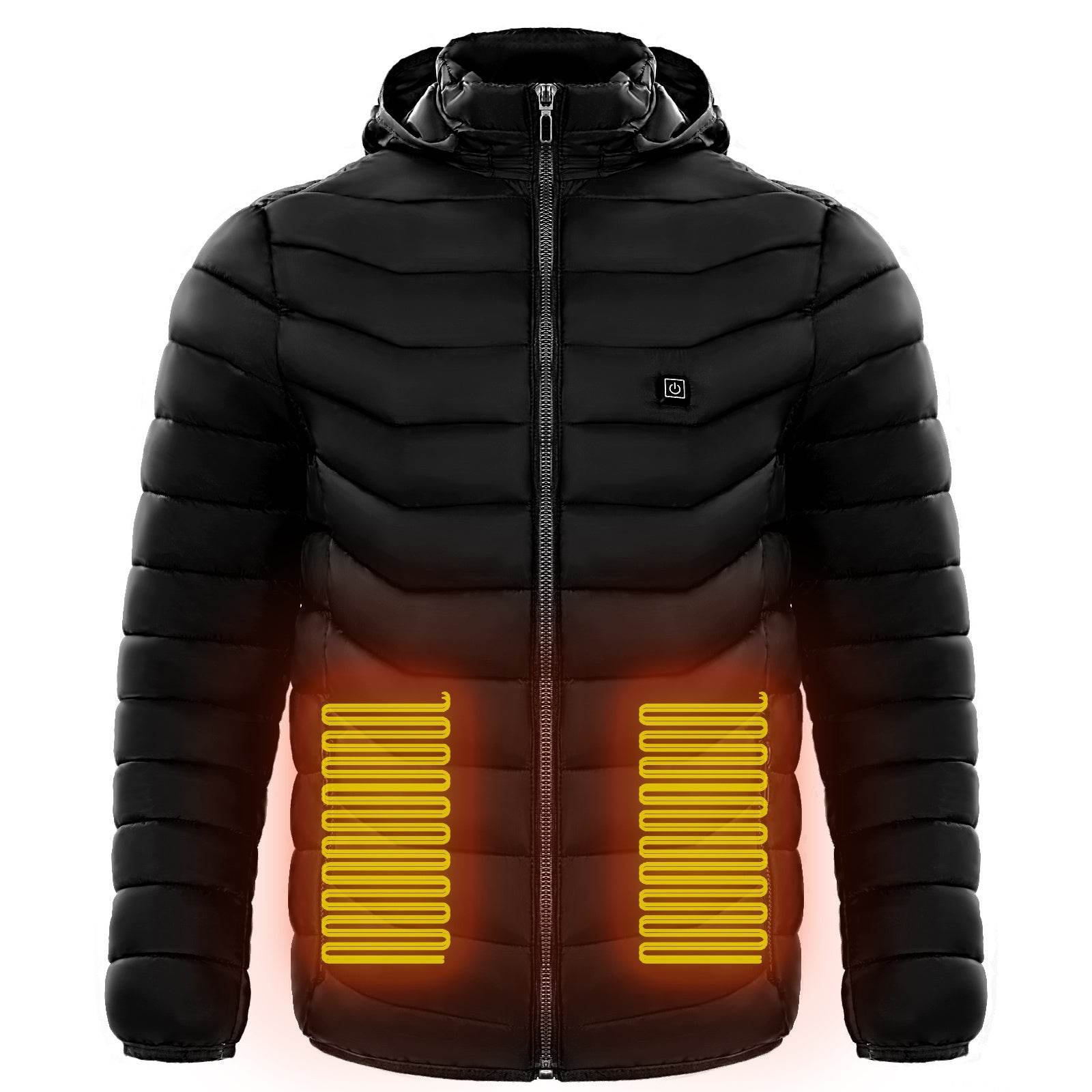 Men Heated Puffer Jacket Electric Heating Coat Insulated Hood Windbreaker 9Heat Zones - Velora