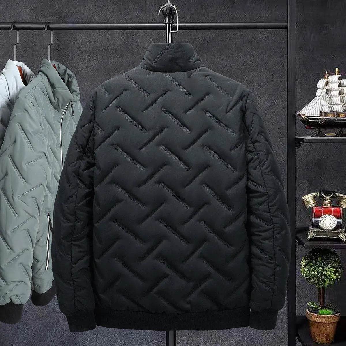 Compressed Cotton Stand Collar Men's Cotton-padded Coat Winter Coat Short Clothes Korean Style Trendy Cotton Clothing Workwear Winter Cotton-padded Jacket