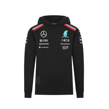 Mercedes AMG Petronas F1 Kids 2024 Team Hoodie - Black - Size: 3/4 Years